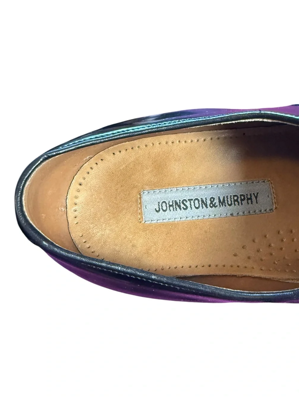 Johnston & Murphy Optima Comfort Black Leather Cap Toe Oxford Dress Shoes 13 E/C